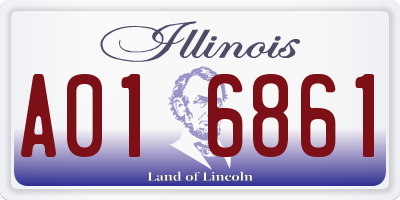 IL license plate A016861