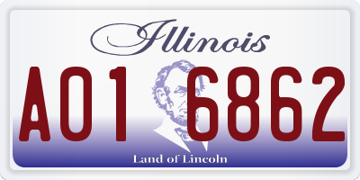 IL license plate A016862
