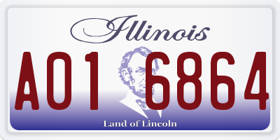 IL license plate A016864
