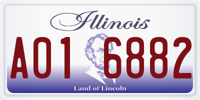 IL license plate A016882