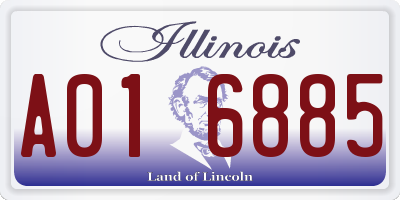 IL license plate A016885