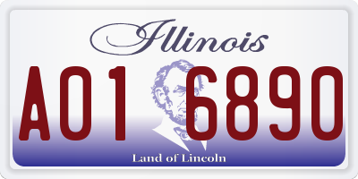 IL license plate A016890