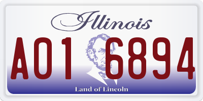 IL license plate A016894