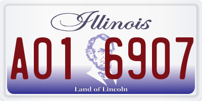 IL license plate A016907