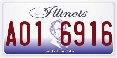 IL license plate A016916
