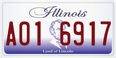 IL license plate A016917