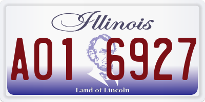 IL license plate A016927