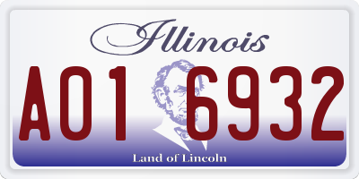 IL license plate A016932