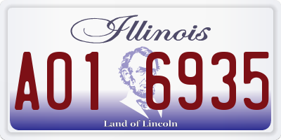 IL license plate A016935