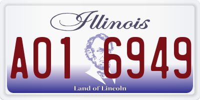 IL license plate A016949