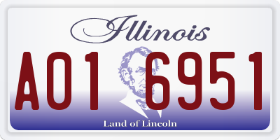 IL license plate A016951