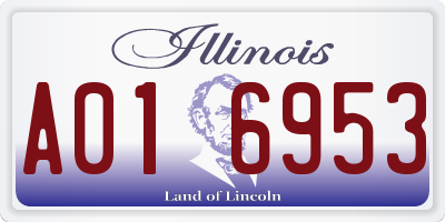 IL license plate A016953