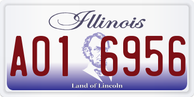 IL license plate A016956