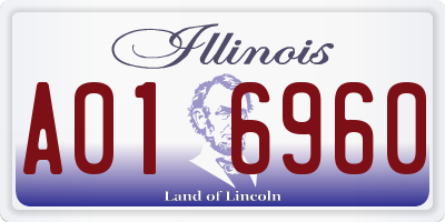 IL license plate A016960
