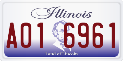 IL license plate A016961