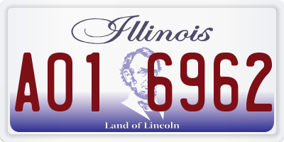 IL license plate A016962
