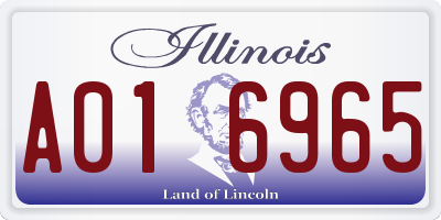 IL license plate A016965