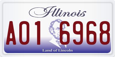 IL license plate A016968