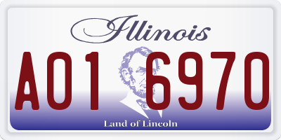 IL license plate A016970