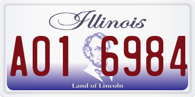 IL license plate A016984