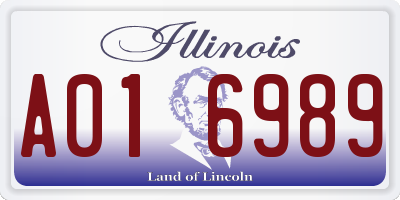 IL license plate A016989