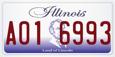 IL license plate A016993