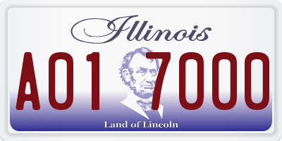 IL license plate A017000