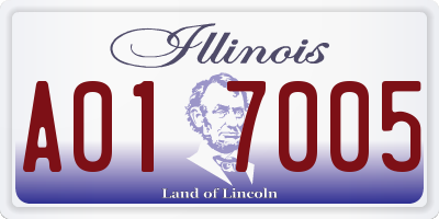 IL license plate A017005