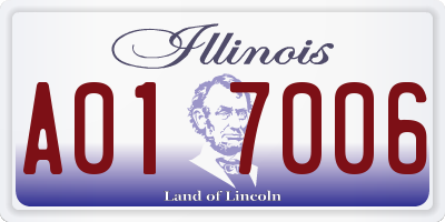 IL license plate A017006