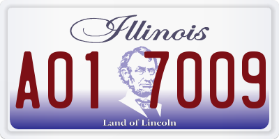 IL license plate A017009