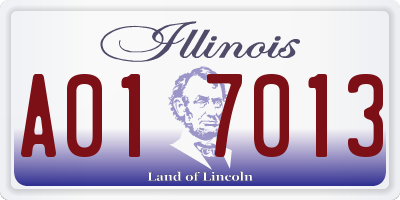 IL license plate A017013