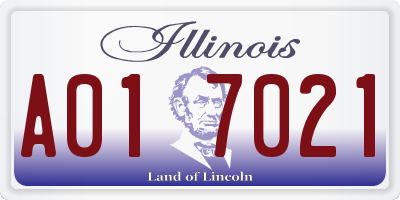 IL license plate A017021