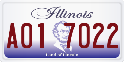 IL license plate A017022