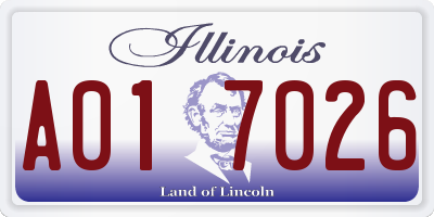 IL license plate A017026