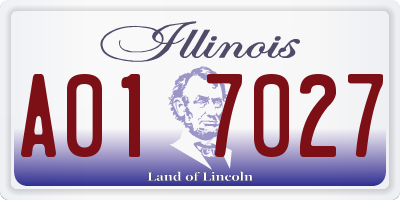 IL license plate A017027