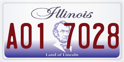 IL license plate A017028
