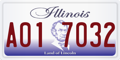 IL license plate A017032