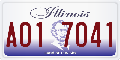 IL license plate A017041
