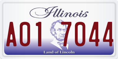 IL license plate A017044