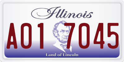 IL license plate A017045