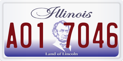 IL license plate A017046