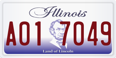 IL license plate A017049