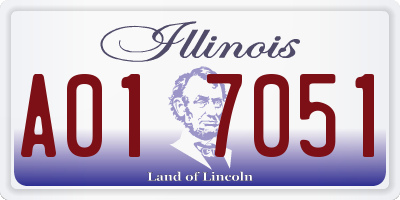 IL license plate A017051