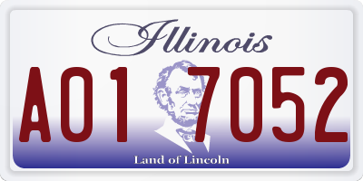 IL license plate A017052