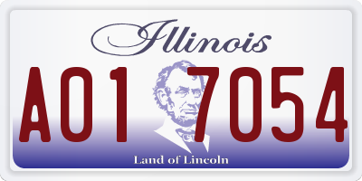 IL license plate A017054