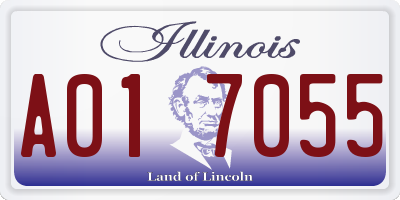 IL license plate A017055
