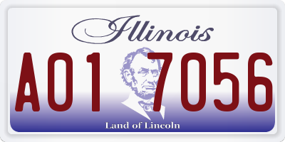 IL license plate A017056