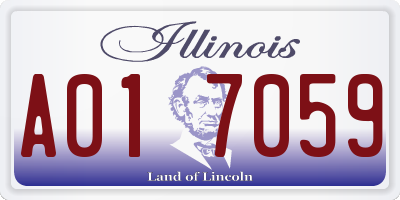 IL license plate A017059