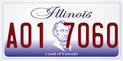 IL license plate A017060