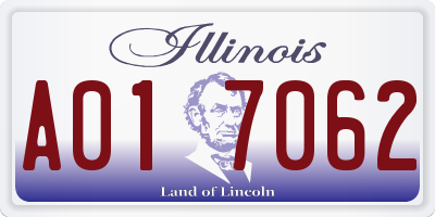 IL license plate A017062